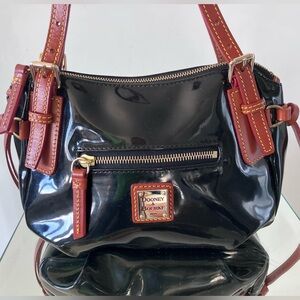VTG Black Patent Leather Dooney Bourke Nina Collection Like New One Owner Clean!